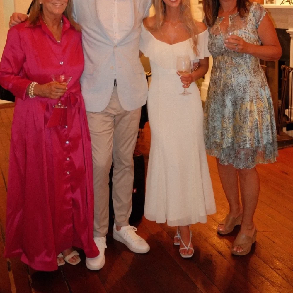 NWT Reformation Charee Ruffle Off Shoulder Short Sleeve Cape Midi Maxi Dress - Picture 13 of 14